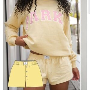 Parke  Yellow Cotton Boxer Shorts